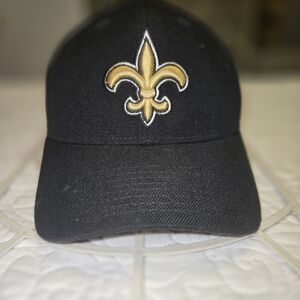 New Orleans Saints NFL Reebok Black on Field Cap One Size Fits All Adjustable